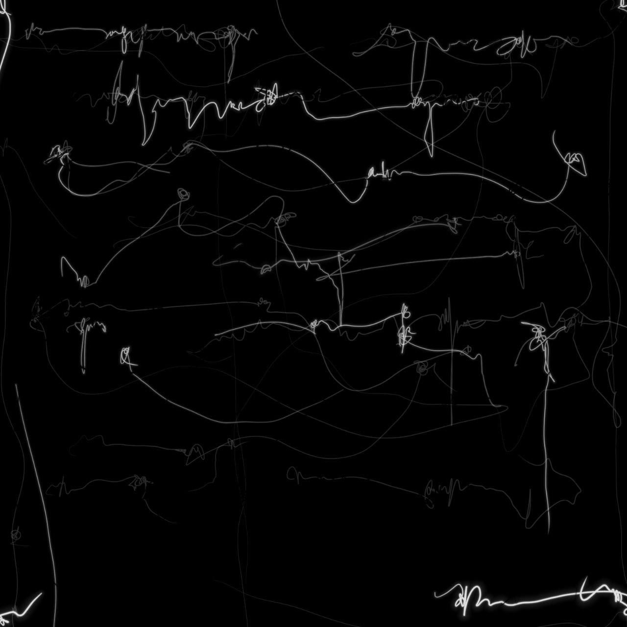 Ross.Wool · «Scritti digitali 3» — Tracciato digitale e ordito asemico, 2024